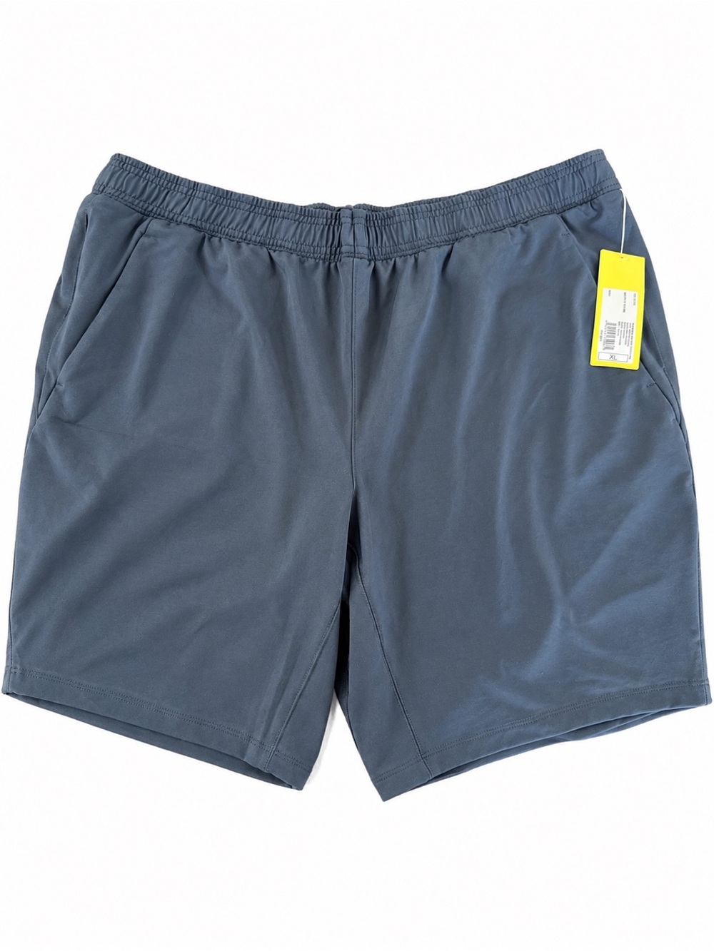 NWT‎ All In Motion Soft Stretch Active Athletic Shorts Navy Blue Zip Pocket XL